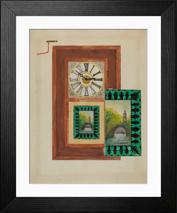 Framed Print : Clock, c. 1936. Creator: Albert Eyth Framed Print : Clock, c. 1936. Creator: Albert Eyth