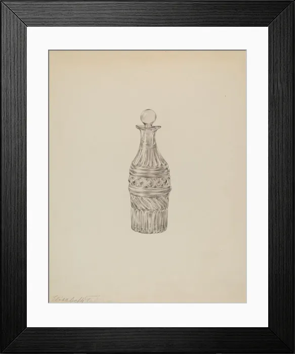 Framed Print : Cruet Bottle, c. 1939. Creator: Elisabeth Fulda Framed Print : Cruet Bottle, c. 1939. Creator: Elisabeth Fulda
