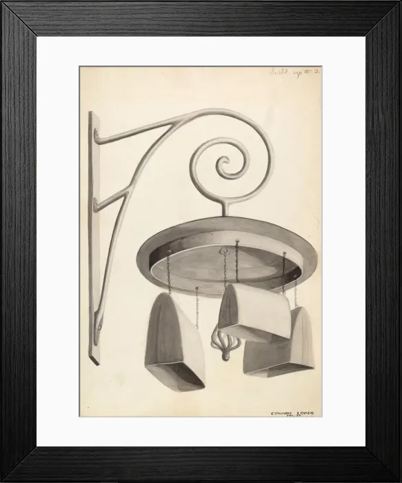 Framed Print : Colonial Chimes, c. 1936. Creator: Edward L Loper Framed Print : Colonial Chimes, c. 1936. Creator: Edward L Loper