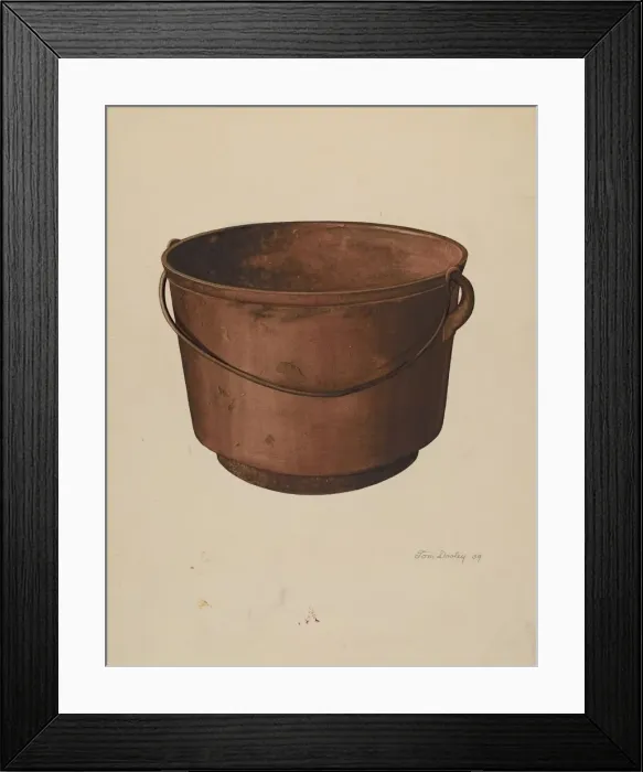 Framed Print : Cooking Kettle, 1939. Creator: Thomas Dooley Framed Print : Cooking Kettle, 1939. Creator: Thomas Dooley