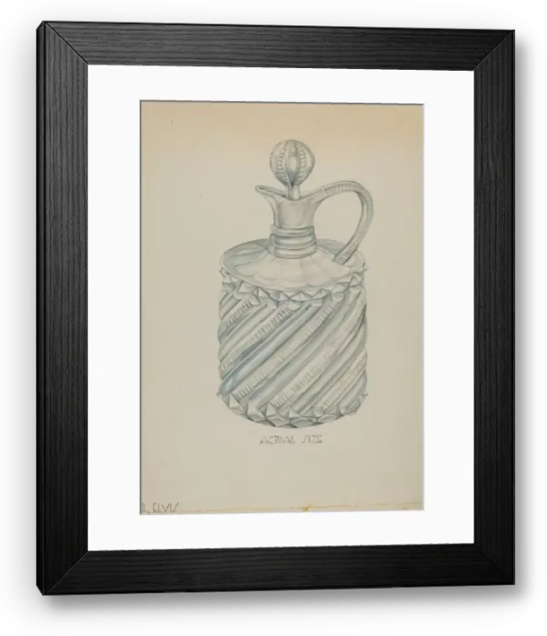 Framed Print : Cruet, c. 1936. Creator: Roberta Elvis Framed Print : Cruet, c. 1936. Creator: Roberta Elvis