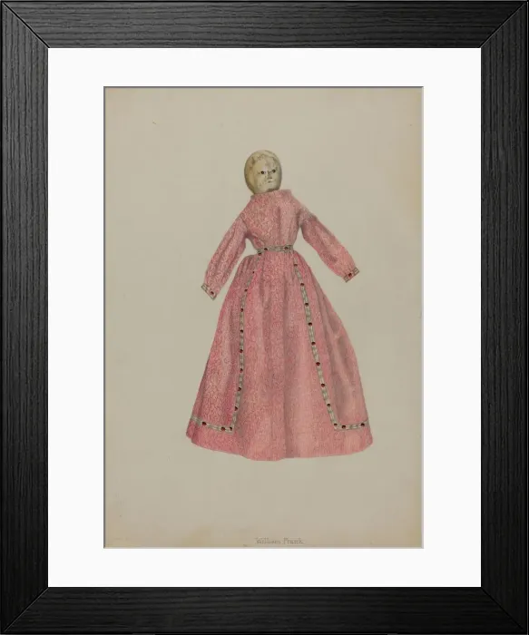 Framed Print : Gingham Doll, c. 1938. Creator: William Frank Framed Print : Gingham Doll, c. 1938. Creator: William Frank
