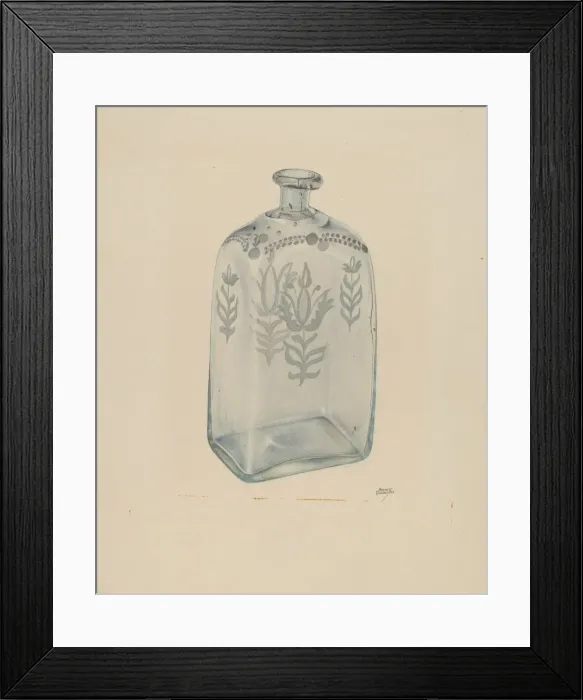 Framed Print : Glass Bottle, 1935 / 1942. Creator: Beverly Chichester Framed Print : Glass Bottle, 1935 / 1942. Creator: Beverly Chichester