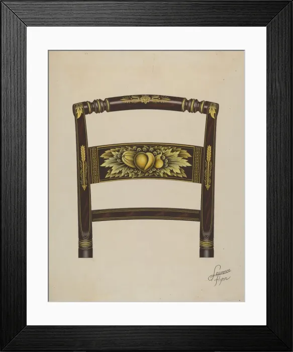 Framed Print : Hitchcock Chair Back, c. 1936. Creator: Lawrence Flynn Framed Print : Hitchcock Chair Back, c. 1936. Creator: Lawrence Flynn