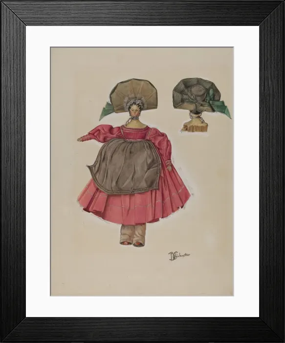 Framed Print : Dutch Doll, c. 1937. Creator: Beverly Chichester Framed Print : Dutch Doll, c. 1937. Creator: Beverly Chichester