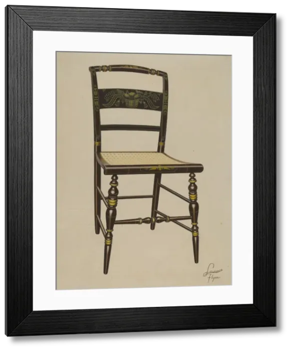 Framed Print : Hitchcock chair, probably 1936. Creator: Lawrence Flynn Framed Print : Hitchcock chair, probably 1936. Creator: Lawrence Flynn