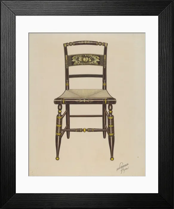 Framed Print : Hitchcock Chair, 1936. Creator: Lawrence Flynn Framed Print : Hitchcock Chair, 1936. Creator: Lawrence Flynn