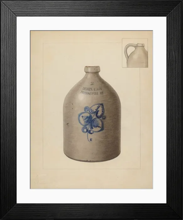 Framed Print : Jug, 1937. Creator: John Fisk Framed Print : Jug, 1937. Creator: John Fisk