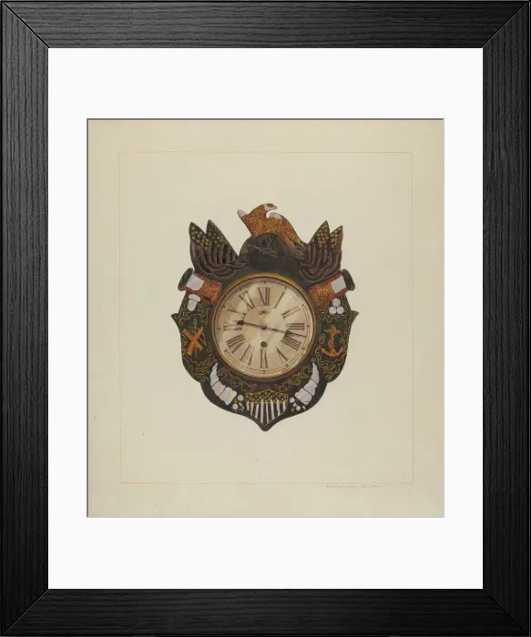 Framed Print : Eight Day Marine Clock, c. 1938. Creator: Edward L Loper Framed Print : Eight Day Marine Clock, c. 1938. Creator: Edward L Loper