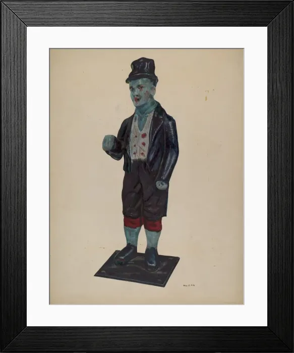 Framed Print : Hitching Post, c. 1938. Creator: George File Framed Print : Hitching Post, c. 1938. Creator: George File