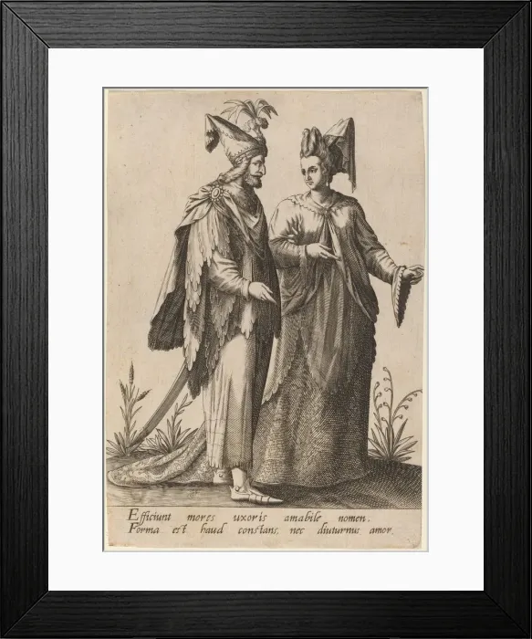 Framed Print : Efficiunt mores uxoris... 1597. Creator: Robert Boissard Framed Print : Efficiunt mores uxoris... 1597. Creator: Robert Boissard