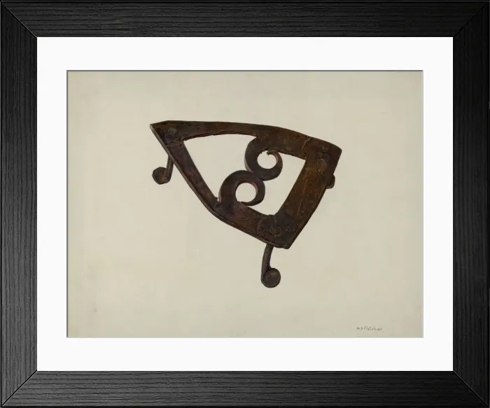 Framed Print : Iron Trivet, c. 1939. Creator: William O. Fletcher Framed Print : Iron Trivet, c. 1939. Creator: William O. Fletcher