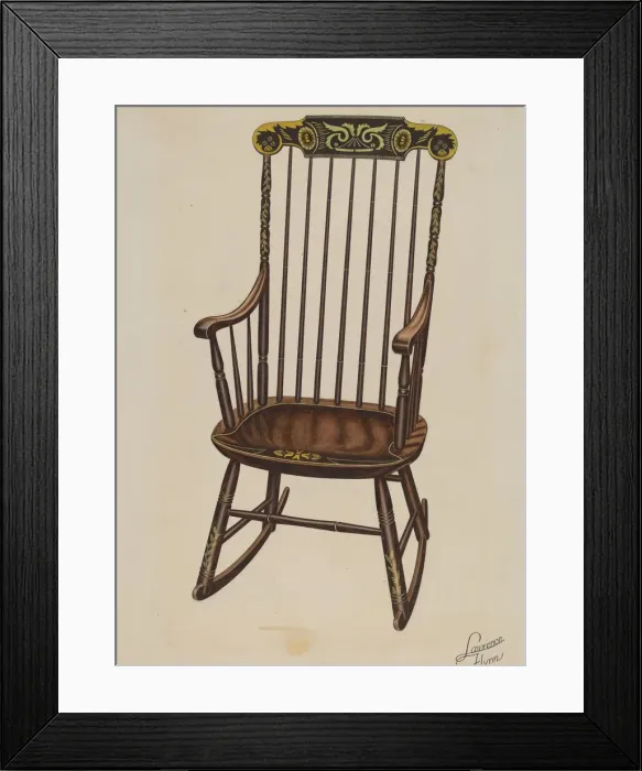 Framed Print : Hitchcock Rocker, c. 1936. Creator: Lawrence Flynn Framed Print : Hitchcock Rocker, c. 1936. Creator: Lawrence Flynn