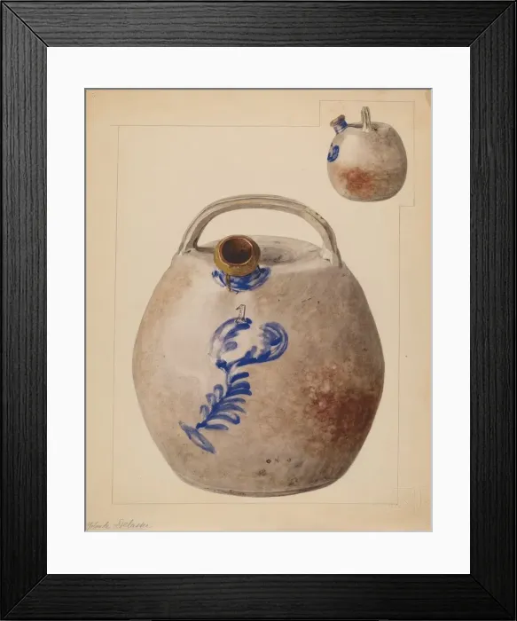 Framed Print : Harvester Jug, c. 1937. Creator: Yolande Delasser Framed Print : Harvester Jug, c. 1937. Creator: Yolande Delasser