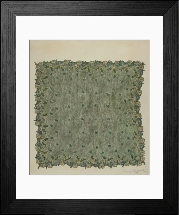 Framed Print : Evening Handkerchief, 1935 / 1942. Creator: Mary Fitzgerald Framed Print : Evening Handkerchief, 1935 / 1942. Creator: Mary Fitzgerald