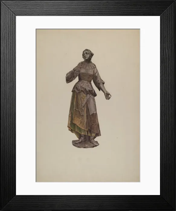 Framed Print : Female Figurehead, c. 1939. Creator: Betty Fuerst Framed Print : Female Figurehead, c. 1939. Creator: Betty Fuerst