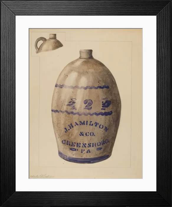 Framed Print : Jug, c. 1937. Creator: Yolande Delasser Framed Print : Jug, c. 1937. Creator: Yolande Delasser