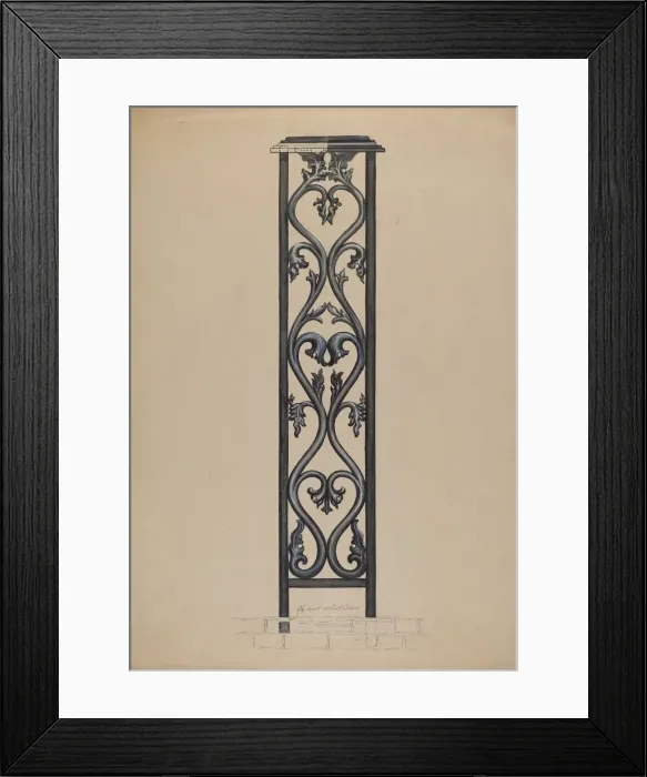 Framed Print : Fence Post, c. 1937. Creator: Albert Eyth Framed Print : Fence Post, c. 1937. Creator: Albert Eyth