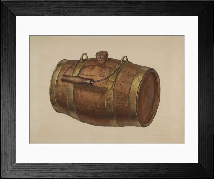 Framed Print : Field Keg, c. 1939. Creator: Edward L Loper Framed Print : Field Keg, c. 1939. Creator: Edward L Loper
