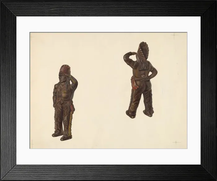 Framed Print : Indian Chief Coin Bank, c. 1938. Creator: William O. Fletcher Framed Print : Indian Chief Coin Bank, c. 1938. Creator: William O. Fletcher