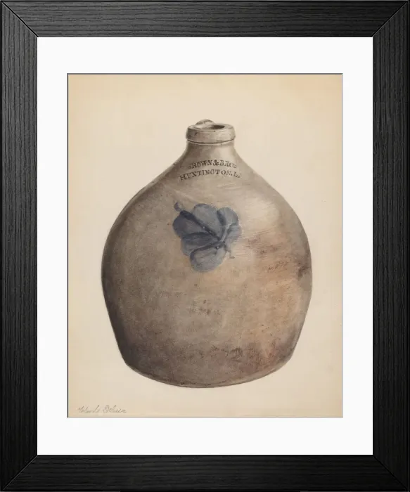 Framed Print : Jug, c. 1937. Creator: Yolande Delasser Framed Print : Jug, c. 1937. Creator: Yolande Delasser