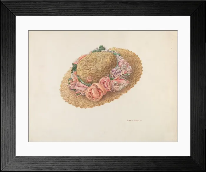 Framed Print : Hat, c. 1941. Creator: Juanita Donahoo