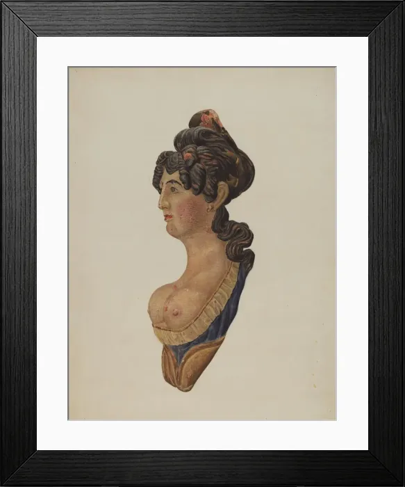 Framed Print : Figurehead, c. 1940. Creator: Betty Fuerst Framed Print : Figurehead, c. 1940. Creator: Betty Fuerst