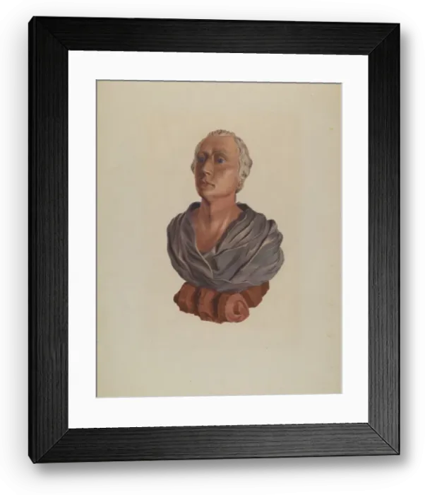 Framed Print : Figurehead: Bust of Washington, c. 1937. Creator: Betty Fuerst Framed Print : Figurehead: Bust of Washington, c. 1937. Creator: Betty Fuerst