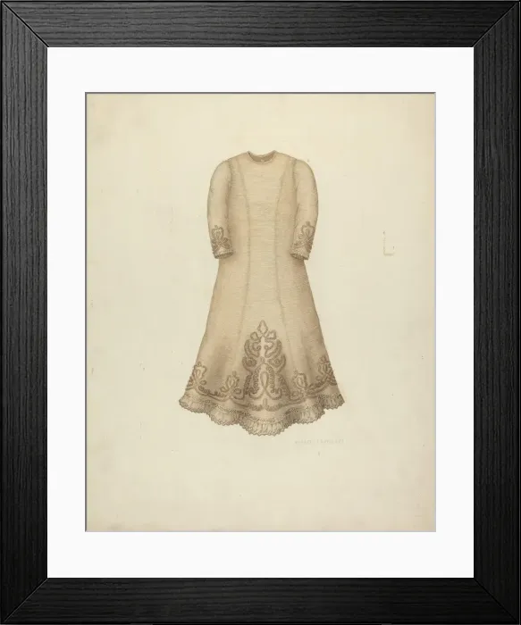Framed Print : Infants Dress, c. 1938. Creator: Marie Famularo Framed Print : Infants Dress, c. 1938. Creator: Marie Famularo