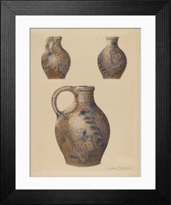 Framed Print : Jug, c. 1938. Creator: Yolande Delasser Framed Print : Jug, c. 1938. Creator: Yolande Delasser