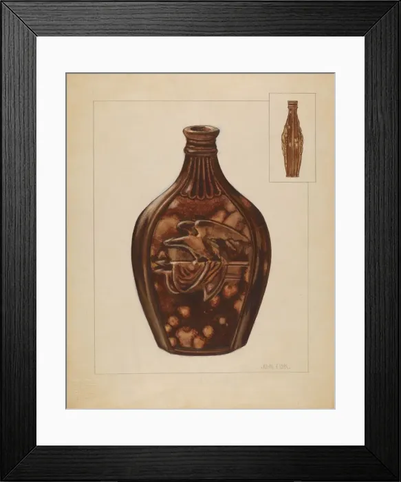 Framed Print : Flask, 1936. Creator: John Fisk
