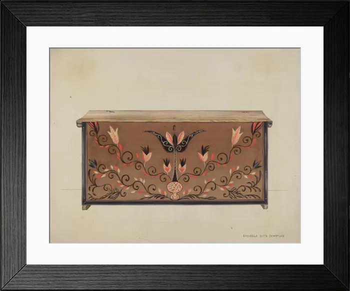 Framed Print : Guilford Blanket Chest, c. 1936. Creator: Isabella Ruth Doerfler Framed Print : Guilford Blanket Chest, c. 1936. Creator: Isabella Ruth Doerfler