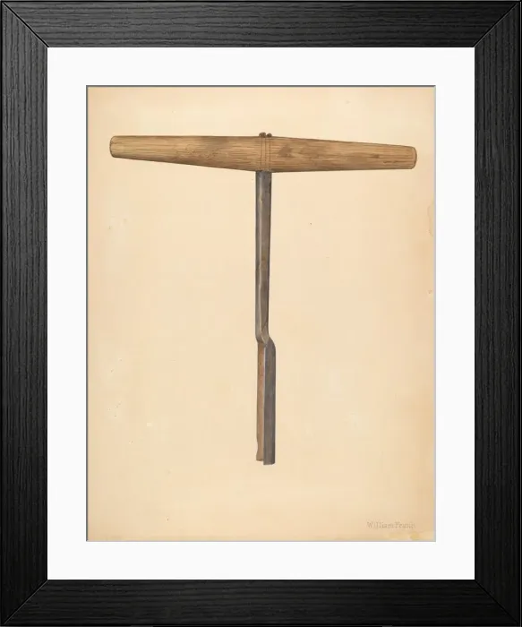 Framed Print : Handmade Auger, c. 1942. Creator: William Frank Framed Print : Handmade Auger, c. 1942. Creator: William Frank
