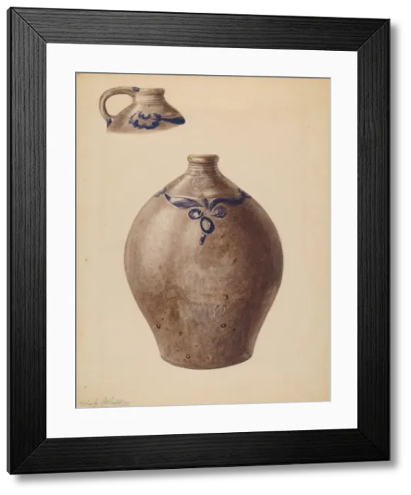 Framed Print : Jug, probably 1937. Creator: Yolande Delasser Framed Print : Jug, probably 1937. Creator: Yolande Delasser