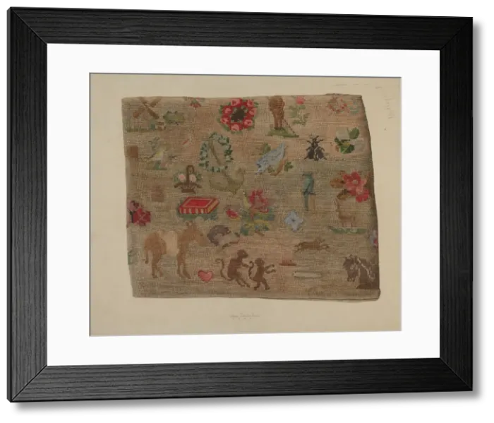 Framed Print : Friendship Pillow, 1939. Creator: Max Fernekes Framed Print : Friendship Pillow, 1939. Creator: Max Fernekes