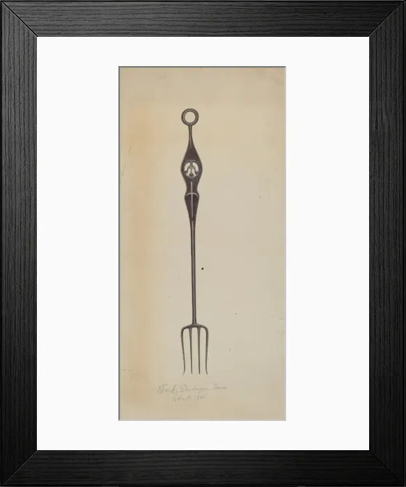 Framed Print : Iron Fork, c. 1937. Creator: Frank Eiseman Framed Print : Iron Fork, c. 1937. Creator: Frank Eiseman