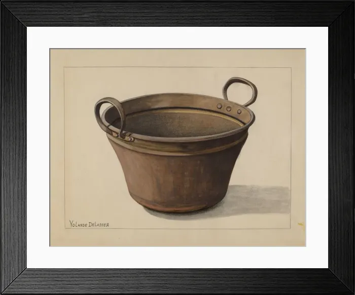 Framed Print : Kettle, c. 1935. Creator: Yolande Delasser Framed Print : Kettle, c. 1935. Creator: Yolande Delasser
