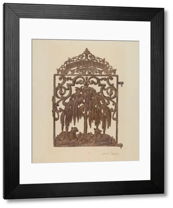 Framed Print : Gate, c. 1940. Creator: Sarkis Erganian Framed Print : Gate, c. 1940. Creator: Sarkis Erganian