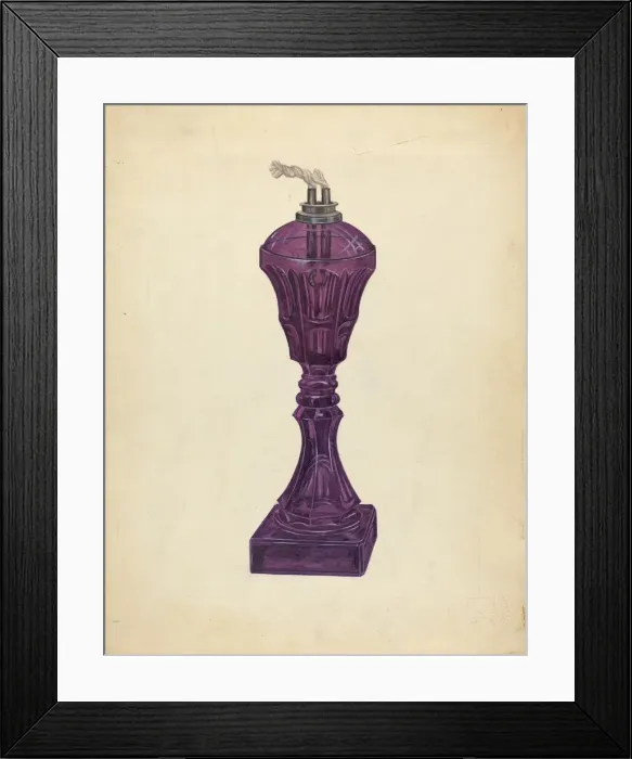 Framed Print : Lamp, c. 1936. Creator: John Fisk