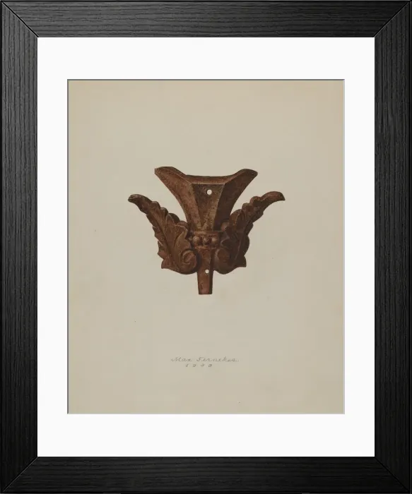 Framed Print : Ornamental Iron Leaf, 1938. Creator: Max Fernekes Framed Print : Ornamental Iron Leaf, 1938. Creator: Max Fernekes