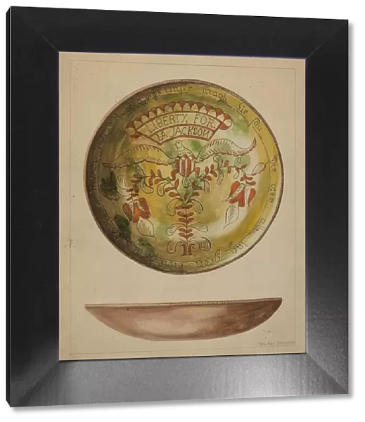 Pa. German Plate, c. 1937. Creator: Yolande Delasser