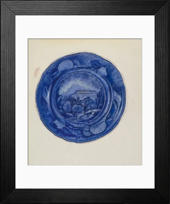 Framed Print : Plate, c. 1936. Creator: Beverly Chichester Framed Print : Plate, c. 1936. Creator: Beverly Chichester