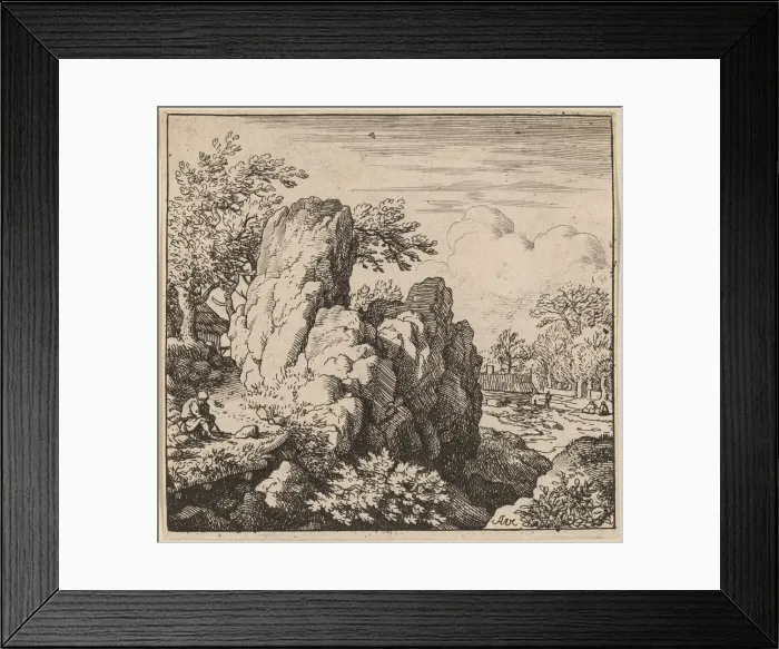 Framed Print : Large Rock, probably c. 1645 / 1656. Creator: Allart van Everdingen Framed Print : Large Rock, probably c. 1645 / 1656. Creator: Allart van Everdingen
