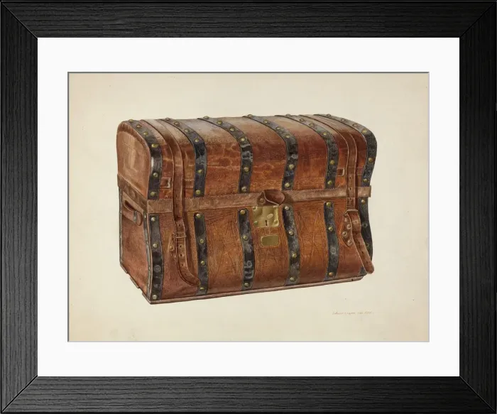 Framed Print : Large Trunk, c. 1940. Creator: Edward L Loper Framed Print : Large Trunk, c. 1940. Creator: Edward L Loper