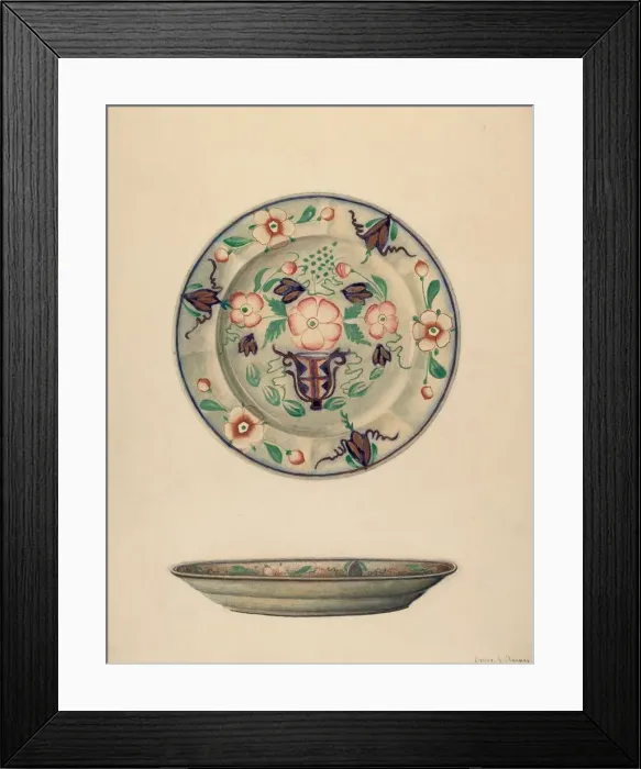 Framed Print : Plate, c. 1938. Creator: Byron Dingman Framed Print : Plate, c. 1938. Creator: Byron Dingman