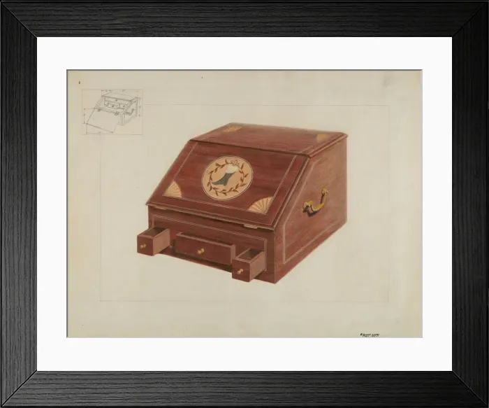 Framed Print : Portable Secretary, c. 1937. Creator: Edward L Loper Framed Print : Portable Secretary, c. 1937. Creator: Edward L Loper