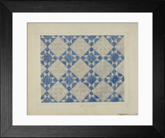 Framed Print : Padded Coverlet, c. 1937. Creator: Edward L Loper Framed Print : Padded Coverlet, c. 1937. Creator: Edward L Loper