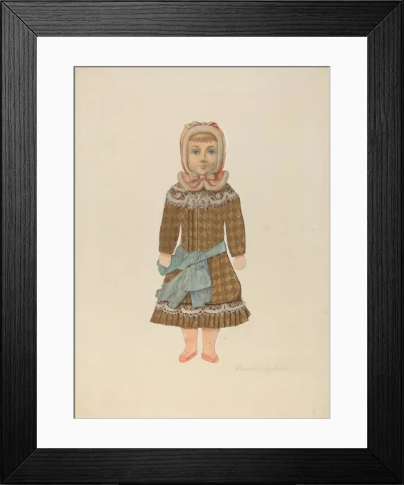 Framed Print : Paper Doll, c. 1937. Creator: Beverly Chichester Framed Print : Paper Doll, c. 1937. Creator: Beverly Chichester