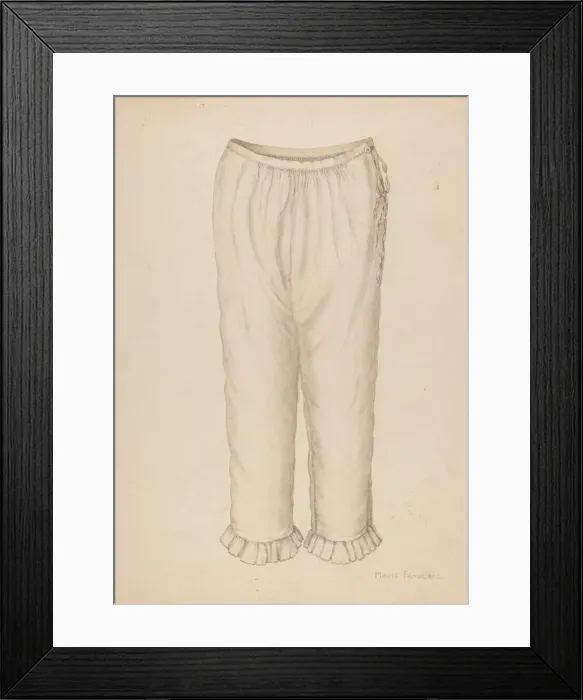 Framed Print : Pantalettes, c. 1938. Creator: Marie Famularo Framed Print : Pantalettes, c. 1938. Creator: Marie Famularo