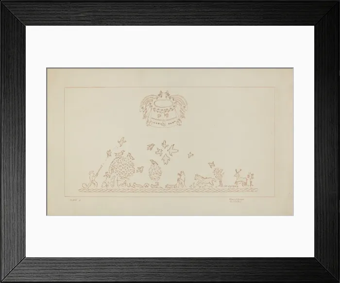 Framed Print : Powder Horn, c. 1938. Creator: Edward L Loper Framed Print : Powder Horn, c. 1938. Creator: Edward L Loper
